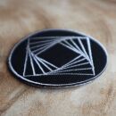 Patch - Hexahedron - Metatrons cube - sacred geometry - gold or silver - Patch