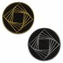 Parche - Hexaedro - Cubo de Metatrón - geometría sagrada - oro o plata - parche