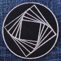 Patch - Hexahedron - Metatrons cube - sacred geometry - gold or silver - Patch