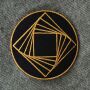 Aufnäher - Hexaeder - Metatrons Würfel - heilige Geometrie - gold oder silber - Patch