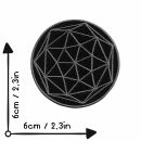Patch - Dodecahedron - Metatrons cube - sacred geometry - gold or silver - Patch