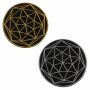 Aufnäher - Dodekaeder - Metatrons Würfel - heilige Geometrie - gold oder silber - Patch