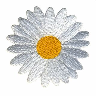 Aufnäher - Gänseblümchen - Blüte - weiß - Patch