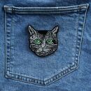 Patch - Cat head - eyes green - patch