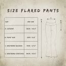 flared trousers - Batik - Tie Dye - Jersey - Retro - 60s - 70s - beige - black