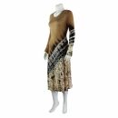 Langarmkleid - ausgestelltes Kleid - Batik - Tie Dye -...