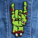 Aufnäher - Zombie-Hand - grün - Patch