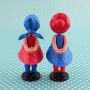 Magnetic Kissing Dolls - Kissing Couple - retro classic