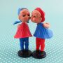 Muñecos magnéticos para besar - pareja para besar - retro clásico