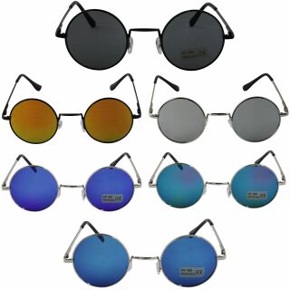 Runde Sonnenbrille - Round Future - Nickelbrille - 4,5 cm Durchmesser