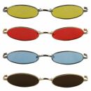 Schmale Sonnenbrille - Oval Future - 90s Retro - 6x2,5 cm...