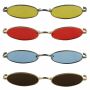 Gafas de sol estrechas - Oval Future - 90s Retro - 6x2,5 cm