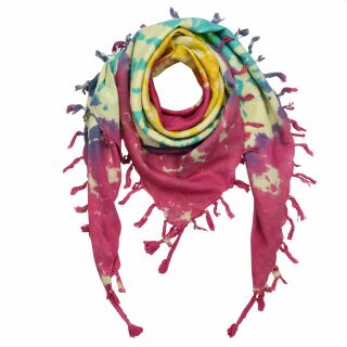 Kefiah - colorato-batik-tiedye 02 - Unicorn Sun - Shemagh - Sciarpa Arafat