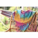 Kufiya - Keffiyeh - Multicolor-batik-tiedye 03 - Rainbow Spiral - Pañuelo de Arafat