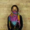 Kufiya - Keffiyeh - Multicolor-batik-tiedye 03 - Rainbow Spiral - Pañuelo de Arafat
