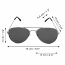 Gafas de aviador - gafas de sol - True Pilot - Retro - 6x5 cm