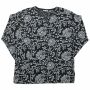 Hemd - Bluse - Oberhemd - Sommerhemd - Tunika - Lotusblüte Muster schwarz