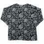 Hemd - Bluse - Oberhemd - Sommerhemd - Tunika - Lotusblüte Muster schwarz