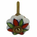Ceramic door knob shabby chic Rosette small - Flower -...