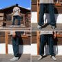 Unisex harem pants - bloomers - Sarouel with button front - Yogi Pants - Cargo pants - teal