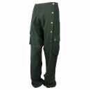 Pantalones de harén unisex - bombachos - Sarouel con botón frontal - Pantalones Yogi - Pantalones cargo - verde