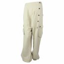 Unisex Haremshose - Pumphose - Sarouel mit Knopfleiste - Yogi Pants - Cargohose - beige