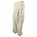 Pantalones de harén unisex - bombachos - Sarouel con botón frontal - Pantalones Yogi - Pantalones cargo - beige