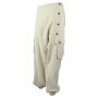 Unisex Haremshose - Pumphose - Sarouel mit Knopfleiste - Yogi Pants - Cargohose - beige