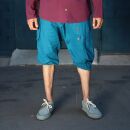 3/4 Unisex harem pants - bloomers - Sarouel with button front - Yogi Pants - Cargo pants - teal