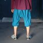 3/4 Unisex harem pants - bloomers - Sarouel with button front - Yogi Pants - Cargo pants - teal