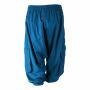 3/4 Pantalones de harén unisex - bombachos - Sarouel con botón frontal - Pantalones Yogi - Pantalones cargo - verde azulado