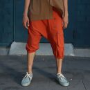 3/4 Unisex harem pants - bloomers - Sarouel with button front - Yogi Pants - Cargo pants - reddish brown