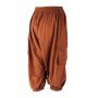 3/4 Pantalones de harén unisex - bombachos - Sarouel con botón frontal - Pantalones Yogi - Pantalones cargo - marrón rojizo