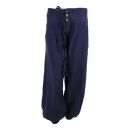 Pantalones de harén unisex - Pantalones de Aladino con botones de madera - bombachos - Pantalones Yogui - azul-marino