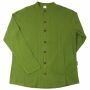 Camisa de hombre - Camisa de vestir - Cuello alto - Cuello mandarín - verde oliva