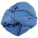 Cotton Scarf blue Lurex multicolour squared kerchief