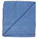 Cotton Scarf blue Lurex multicolour squared kerchief