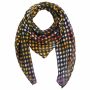 Cotton Scarf - Checks 1 batik black - multicolored - squared kerchief