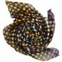 Pañuelo de algodón - A cuadros 1 batik negro - multicolor - Pañuelo cuadrado para el cuello