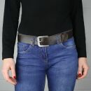 Cinturón de cuero - Cinturón sin hebilla  - marrón - aspecto antiguo - 4 cm