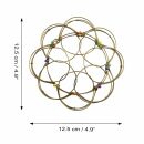 4D Mandala - rete metallica decorativa aspetto antico - gioco di rilassamento - fiore della vita