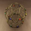 4D Mandala - dekoratives Drahtgeflecht antiklook - Entspannungsspiel - Lebensblume