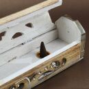 Porta bastoncini dincenso - scatola di incenso - legno - antico - ornamento