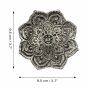 Porta incienso - Tazón - Ornamentación - plata - Flor