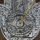 Incense stick holder - Bowl - Ornamentation - silver - Hamsa