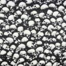 Cotton scarf - gothic skulls - skull - black-white - squared kerchief