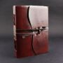 Leather notebook - brown - lined - Sketchbook - Diary