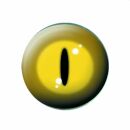 Button - Katzenauge - gelb - Anstecker