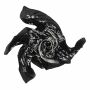 Baumwolltuch - Gothic Pentagramm Fledermaus - schwarz-weiß - quadratisches Tuch