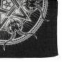 Sciarpa di cotone - gotico Pentagram caprone - nero-bianco - foulard quadrato